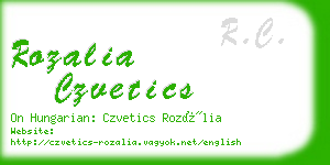 rozalia czvetics business card